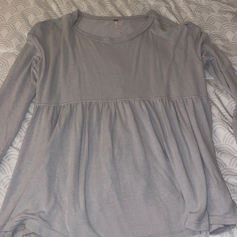 Free people Long Sleeve Peplum Top